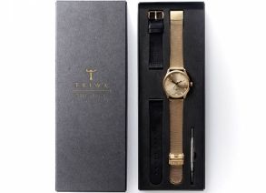 Triwa Sort of Black Gold - Käekell kuldse numbrilaua ja kuldse terasrihmaga